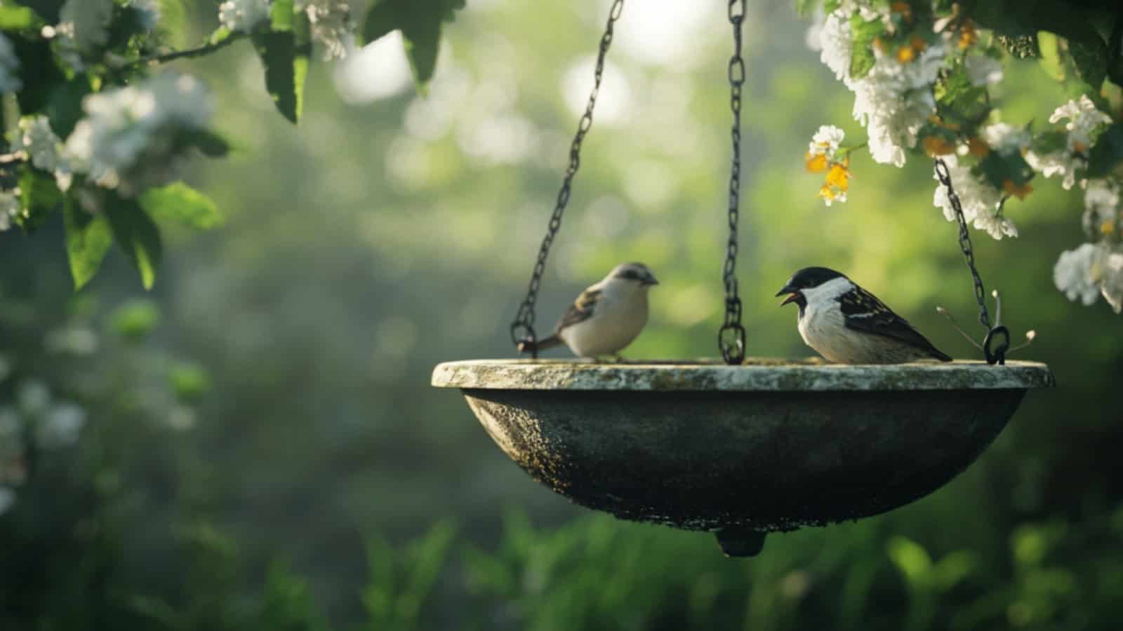 Birdbath Feeder Combo
