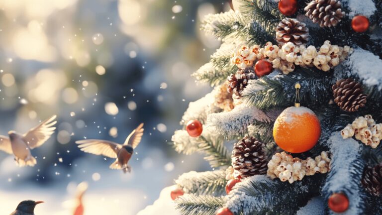 Christmas bird feeder