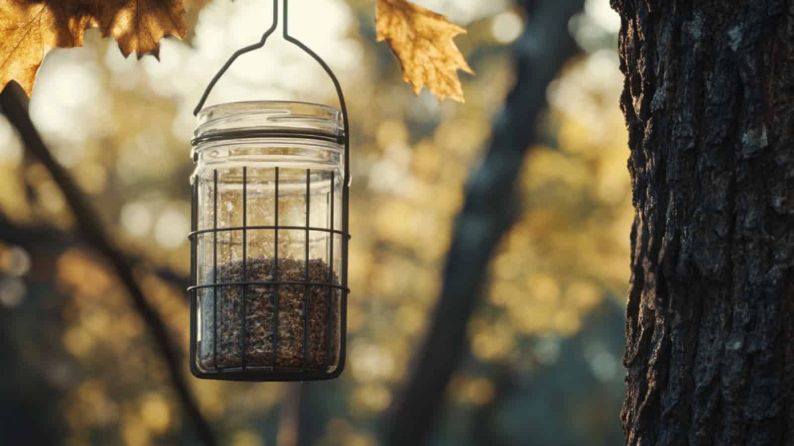 Mason Jar Suet Feeder