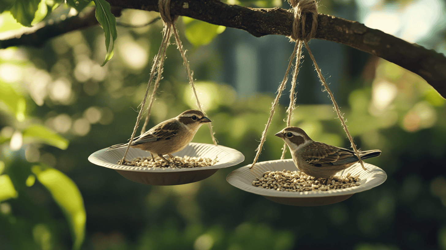 Paper Plate Finch Feeder