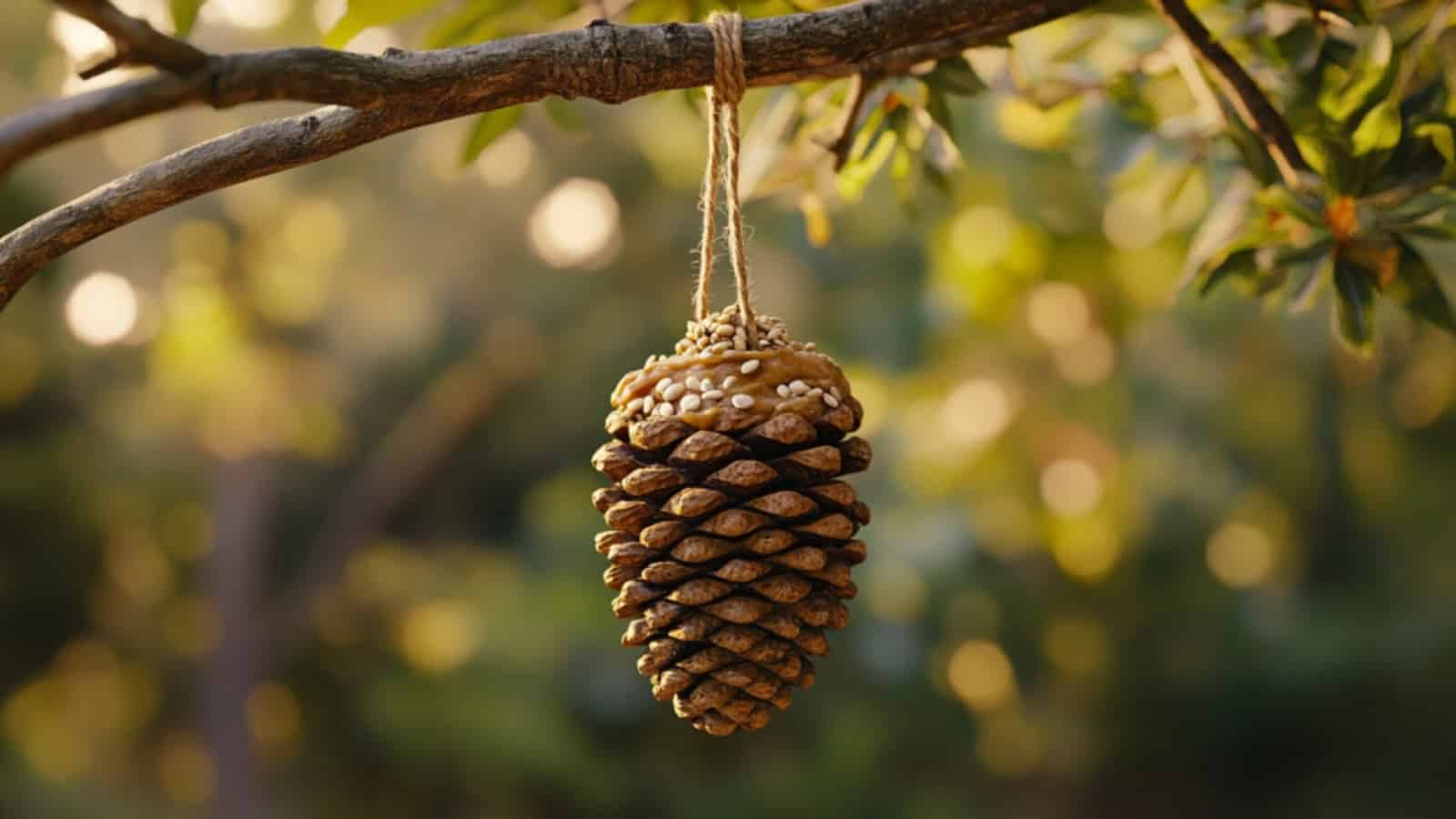 Peanut Butter Pine Cone Feeder