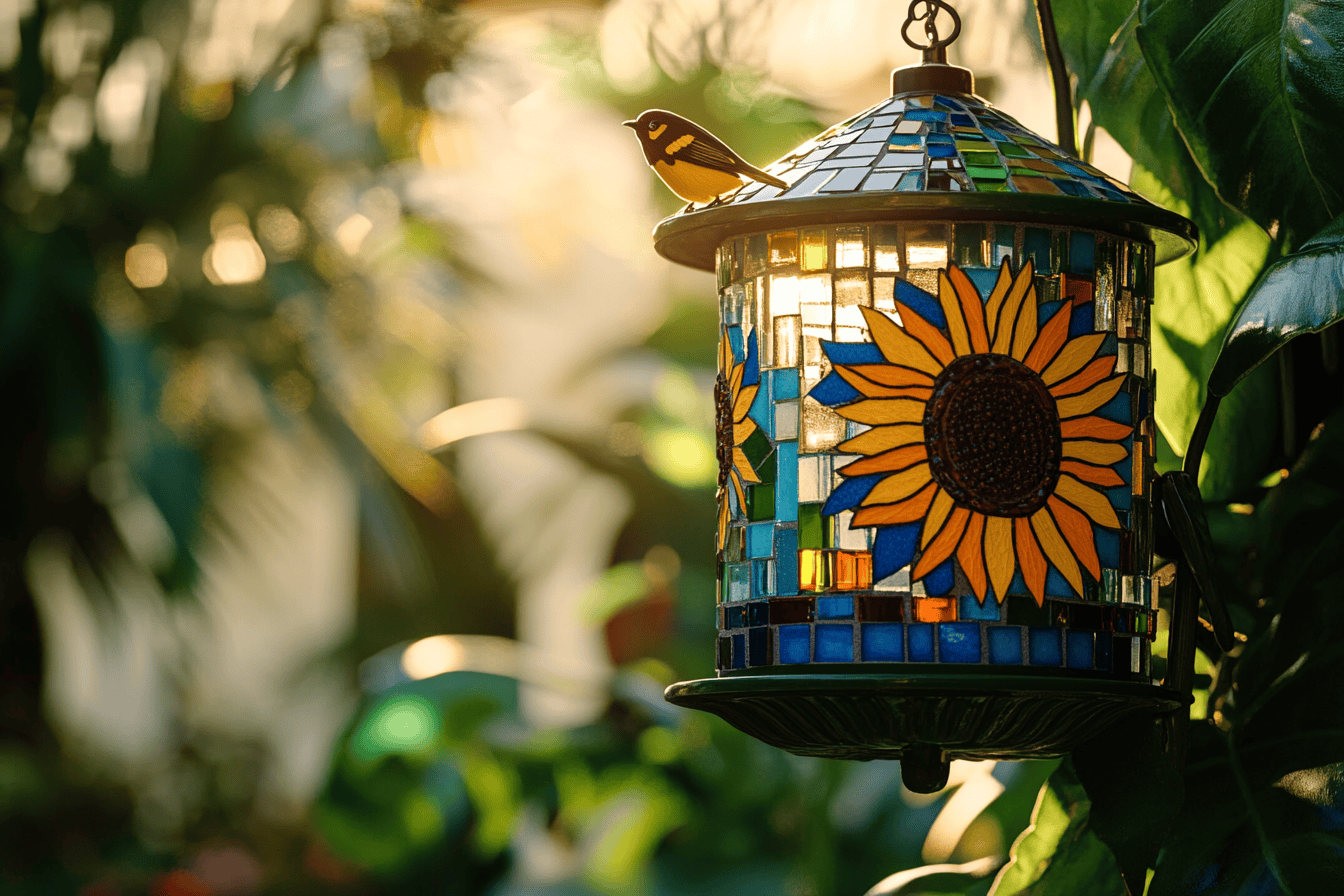 Sunflower Mosaic Feeder