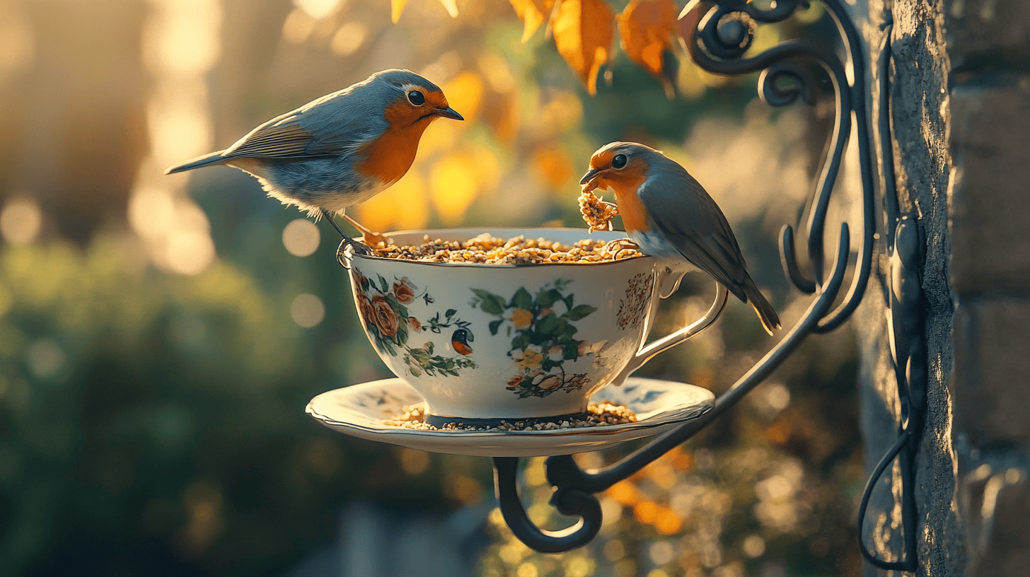 Tea Cup Bird Feeder