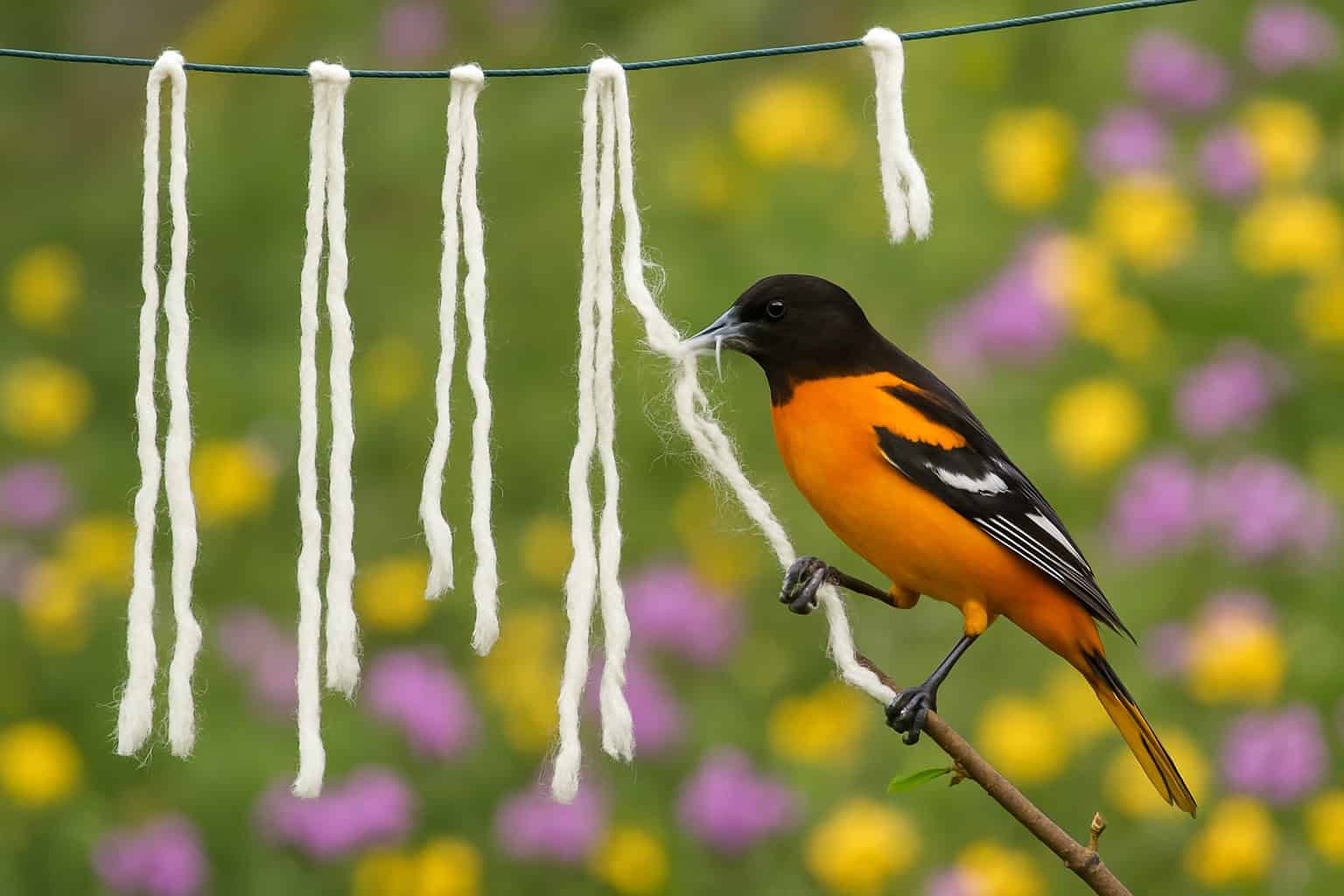 20250630 1522 Oriole Nesting Materials simple compose 01jyzvd0b1fva86e7df0kke100