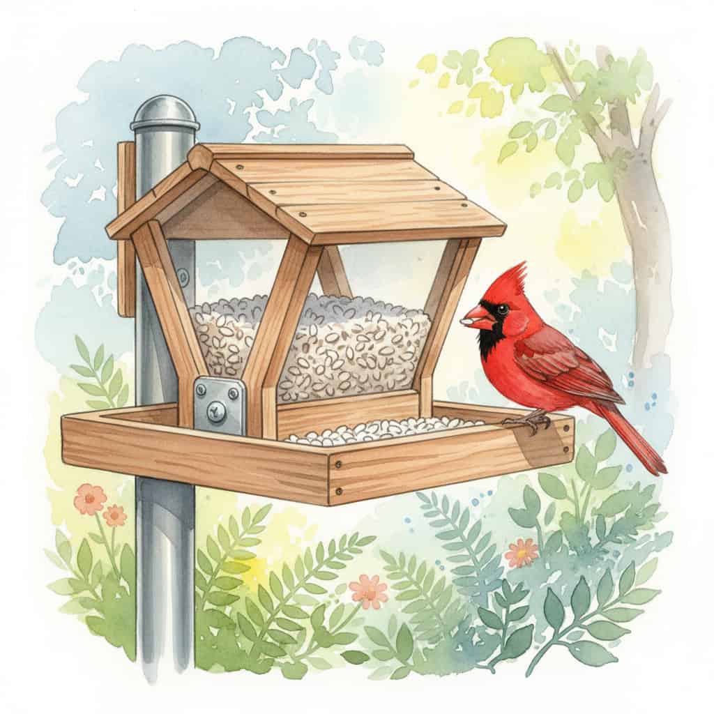 Setting Up a Cardinal-Friendly, Squirrel-Resistant Feeding Station