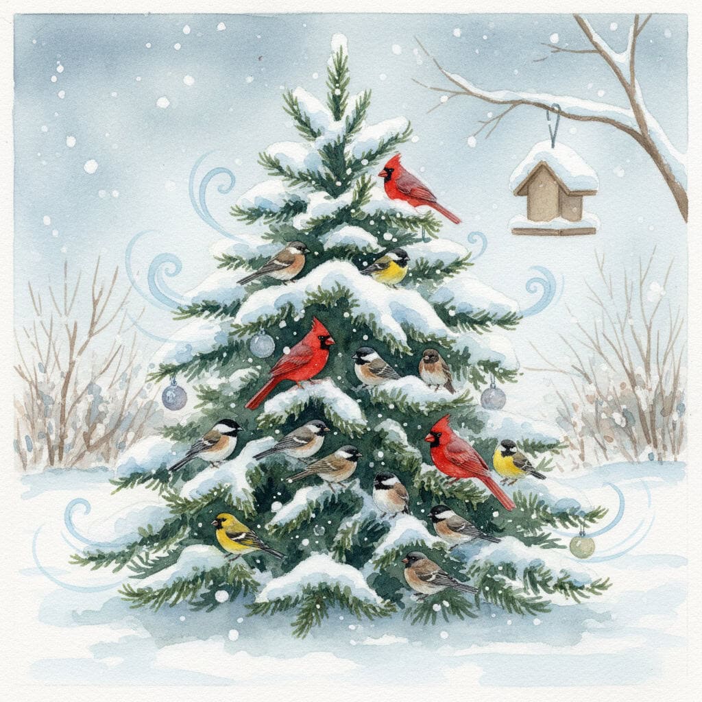 Why Your Old Christmas Tree Is a Goldmine for Backyard Birds