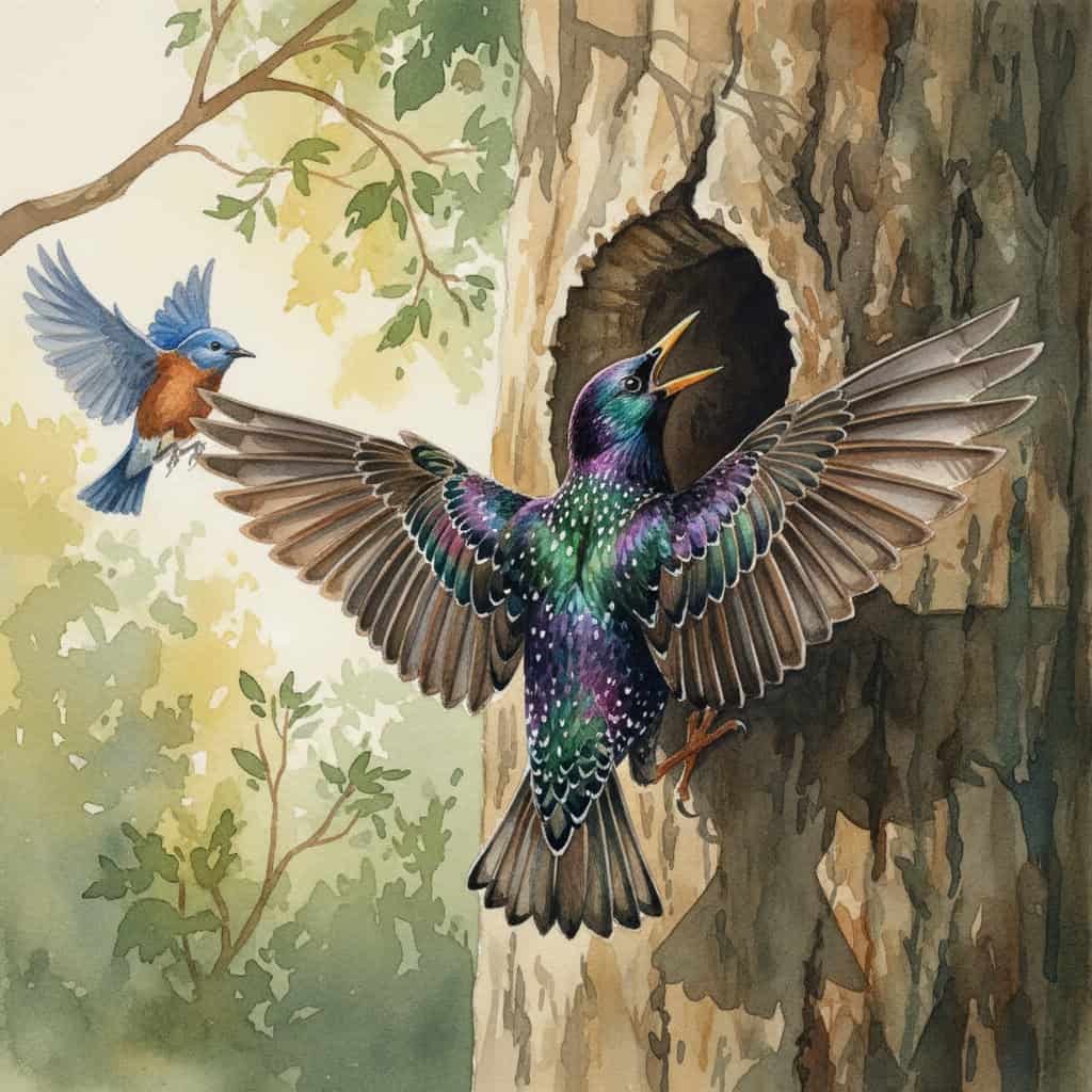 European Starling Nest Takeover