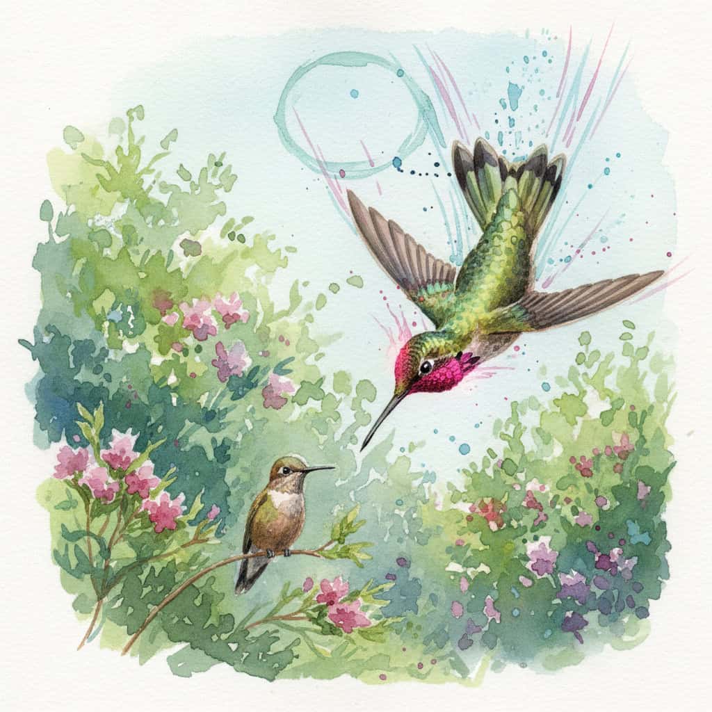 Hummingbird Aerial Courtship Dives