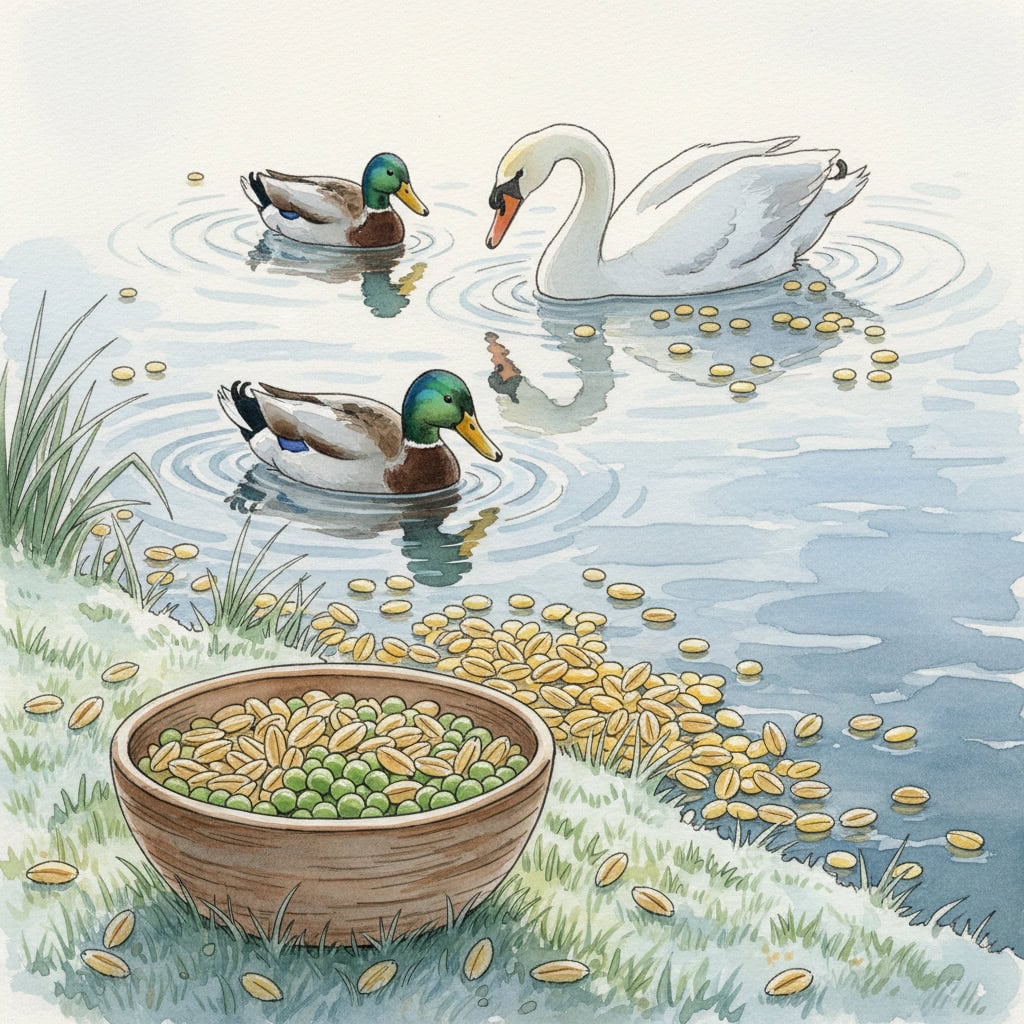 Whole Grains and Soaked Kibble for Waterfowl