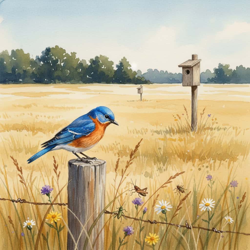 Why Bluebirds Need Open Space (And Why Your Tree Line Might Be the Problem)