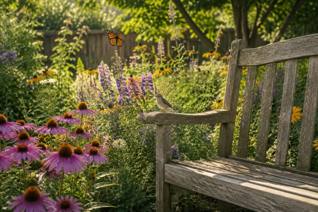 7 Strategic Plants That Transform Garden Benches Into Wildlife Havens (Without Breaking Your Back)